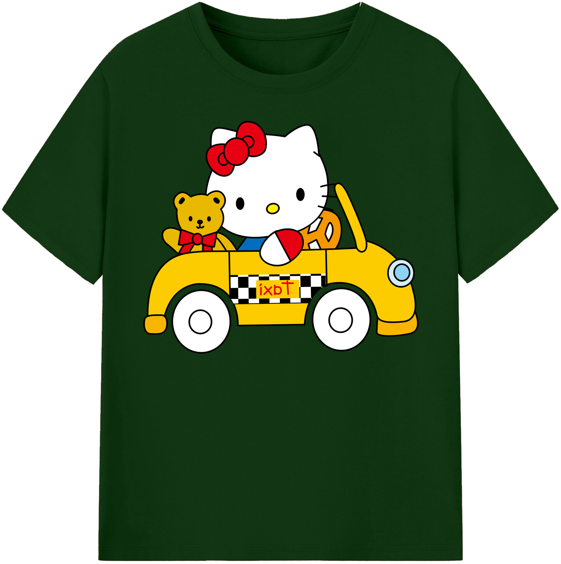 （画像用） Hello Kitty ハローキティ 綿100％半袖Tシャツ（フロントプリント）